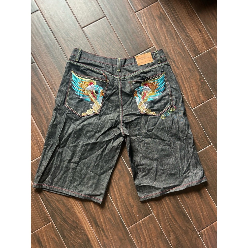 Coogi Jeans Authentic Australian Graphic Y2K Shorts Men's 40 Baggy Eagle Wings